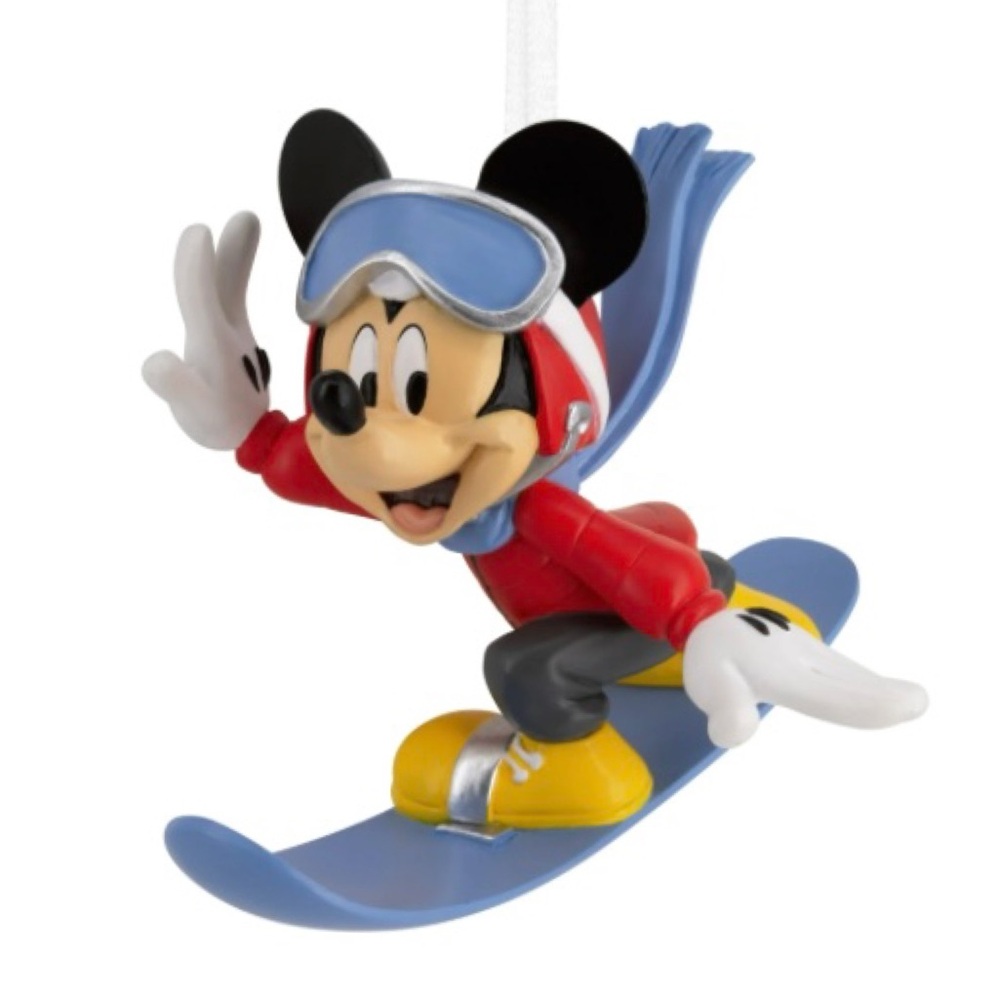 Hallmark Disney’s “Mickey Mouse Snowboarding” Christmas Ornament (NWT)